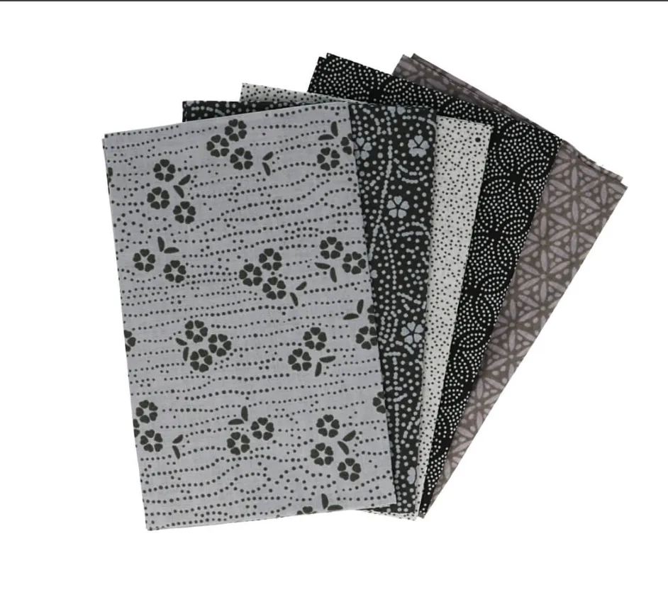 Fat quarters Sincere Silver - 5stuks